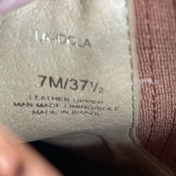 Lucky Brand Idola Boots Women’s 7 Sumac Marbled Napa Leather Square Toe - Picture 8 of 8